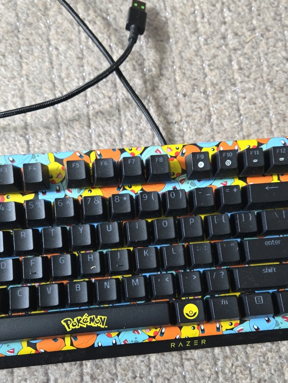 Razer Pikachu Themed Wired Keyboard & Mouse Set - Yellow/Black/Blue